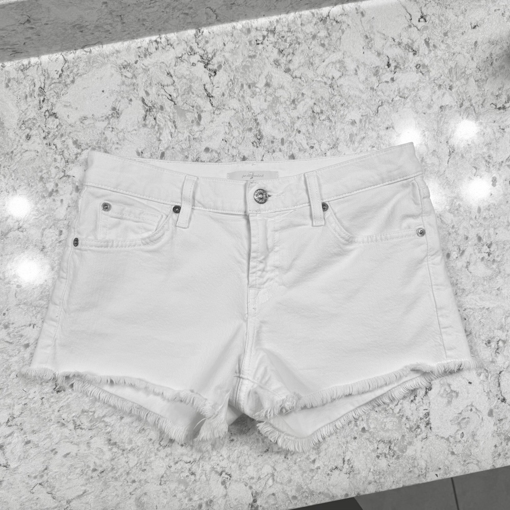 7 For All Mankind White Jean Shorts | Festival & Summer Ready | Gently Used
